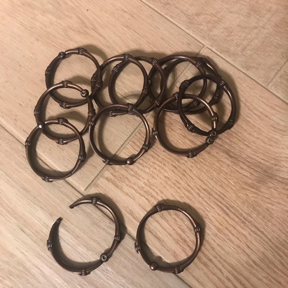 Bronze shower hooks 12 count